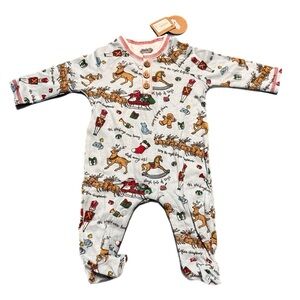 NWT Mud Pie Boys Snap Bottom Footie One Piece
